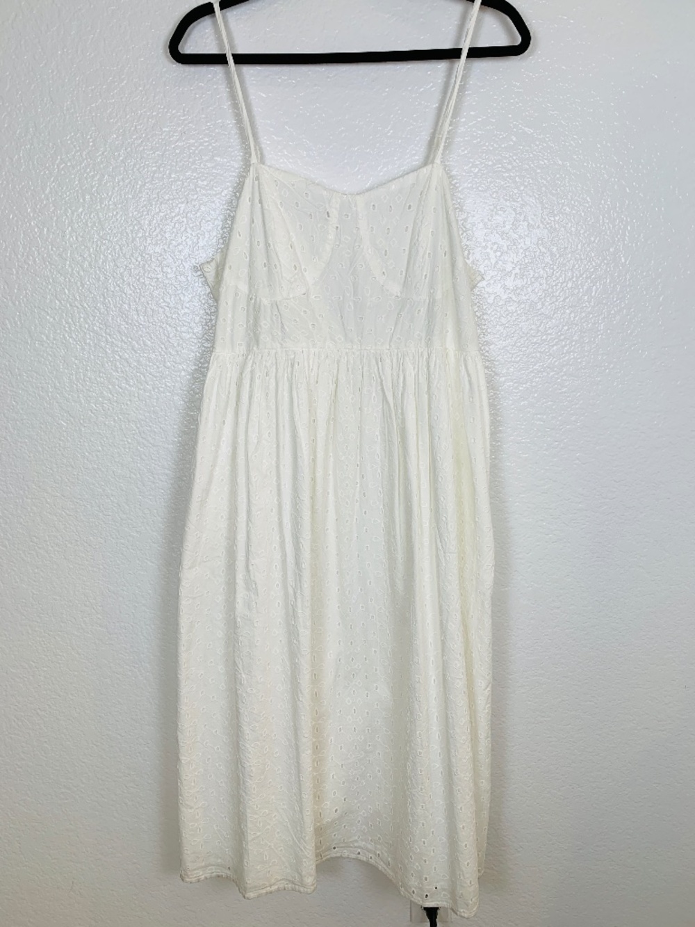 White Eyelet Lace Midi Dress XXL NEW Boho Western Hippie Cottagecore Beach